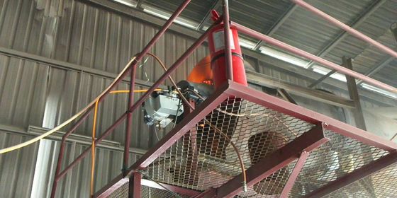 Сушильщик песка KV30 210 - 270Kw Горящий отработанное моторное масло Горящий грязное масло с использованием переработанного масла шины